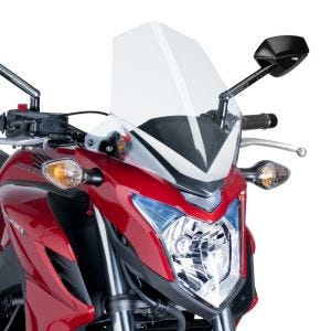 Naken sykkelskjerm egnet for Honda CB 500 F 13-15 klar frontrute Puig New Generation Sport 6437W