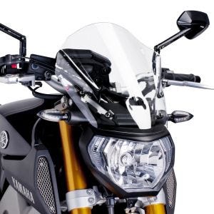 Naken sykkelskjerm egnet for Yamaha MT-09 13-16 klar frontrute Puig New Generation Touring 6861W