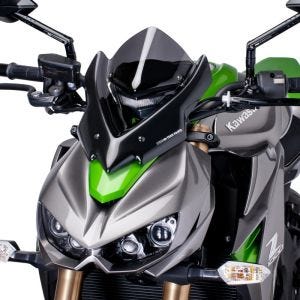 Naken sykkelskjerm egnet for Kawasaki Z1000 14-20 mørk tonet frontrute Puig New Generation Sport 7011F