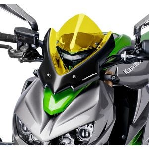 Naken sykkelskjerm egnet for Kawasaki Z1000 14-20 gul frontrute Puig New Generation Sport 7011G