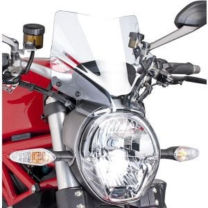 Naken sykkelskjerm egnet for Ducati Monster 1200/ S 14-20 klar frontrute Puig New Generation Sport 7013W