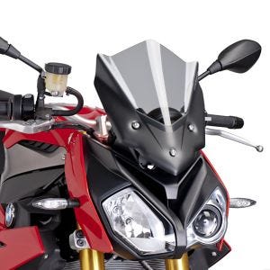 Nakensykkelskjerm egnet for BMW S 1000 R 14-18 røykgrå frontrute Puig New Generation Sport 7040H