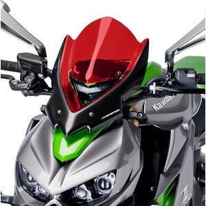 Nakensykkelskjerm egnet for Kawasaki Z 1000 14-20 rød frontrute Puig New Generation Touring 7514R