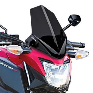 Naken sykkelskjerm egnet for Honda CB 300 F 15-16 mørk tonet frontrute Puig New Generation Sport 7655F