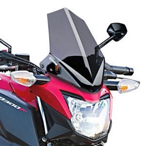Naken sykkelskjerm egnet for Honda CB 300 F 15-16 røykgrå frontrute Puig New Generation Sport 7655H