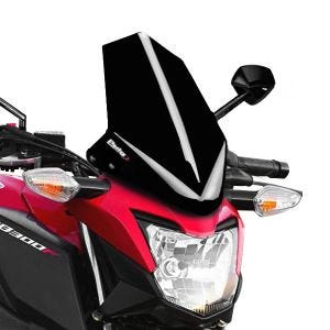 Naken sykkelskjerm egnet for Honda CB 300 F 15-16 svart frontrute Puig New Generation Sport 7655N
