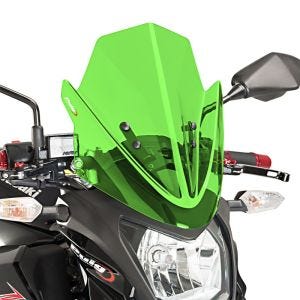 Naken sykkelskjerm egnet for Kawasaki Z 250 SL 15-16 grønn frontrute Puig New Generation Sport 7656V
