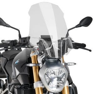Nakensykkelskjerm egnet for BMW R 1200 R 15-18 klar frontrute Puig New Generation Touring 8110W