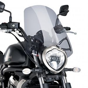 Naken sykkelskjerm egnet for Kawasaki Vulcan S / Café 15-24 røykgrå frontrute Puig New Generation Touring 8164H