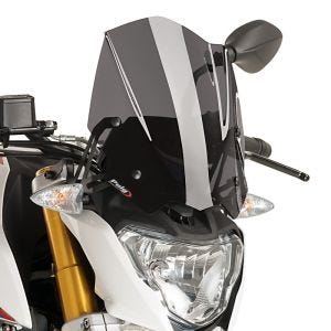 Naken sykkelskjerm egnet for BMW G 310 R 16-24 mørk tonet frontrute Puig New Generation Sport 8920F