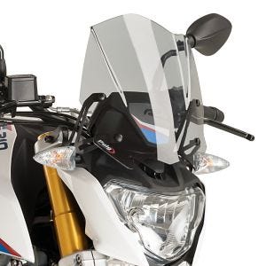 Nakensykkelskjerm egnet for BMW G 310 R 16-24 røykgrå frontrute Puig New Generation Sport 8920H
