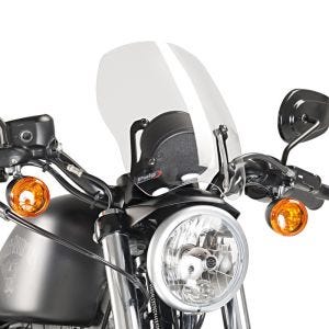 Naken sykkelskjerm egnet for Harley Davidson Sportster 1200 CB Custom 13-17 klar frontrute Puig New Generation Touring 9283W
