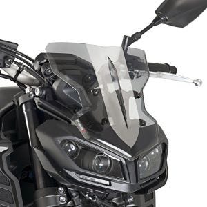 Naken sykkelskjerm egnet for Yamaha MT-09 17-20 røykgrå frontrute Puig New Generation Sport 9376H