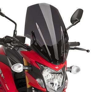 Naken sykkelskjerm egnet for Suzuki GSX-S 750 17-21 mørk tonet frontrute Puig New Generation Touring 9436F