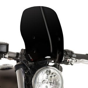 Naken sykkelskjerm egnet for Triumph Bonneville Bobber 17-24 svart frontrute Puig New Generation Touring 9437N