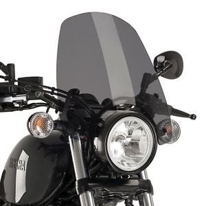 Naken sykkelskjerm egnet for Yamaha XV 950 / R / Racer 14-20 mørk tonet frontrute Puig New Generation Touring 9438F