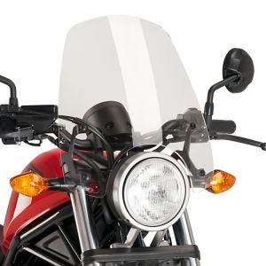 Naken sykkelskjerm egnet for Honda Rebel 500 17-24 klar frontrute Puig New Generation Touring 9462W