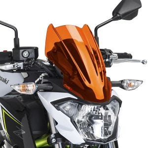 Naken sykkelskjerm egnet for Kawasaki Z 650 17-19 Oransje frontrute Puig New Generation Sport 9588T
