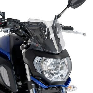 Naken sykkelskjerm egnet for Yamaha MT-07 18-24 klar frontrute Puig New Generation Sport 9666W