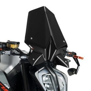 Naken sykkelskjerm egnet for KTM 790 DUKE 18-21 svart frontrute Puig New Generation Sport 9668N
