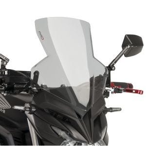 Naken sykkelskjerm egnet for Honda CB 650 F 14-18 røykgrå frontrute Puig New Generation Sport 9687H