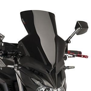 Naken sykkelskjerm egnet for Honda CB 650 F 14-18 svart frontrute Puig New Generation Sport 9687N