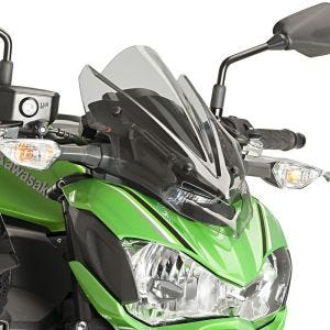 Naken sykkelskjerm egnet for Kawasaki Z 900 17-19 røykgrå frontrute Puig New Generation Sport 9689H