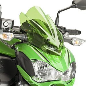 Naken sykkelskjerm egnet for Kawasaki Z 900 17-19 grønn frontrute Puig New Generation Sport 9689V