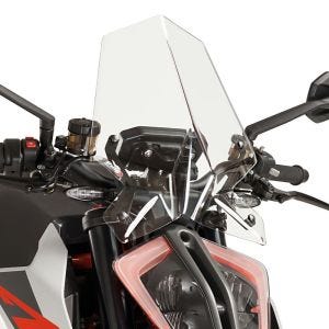 Nakensykkelskjerm egnet for KTM 1290 Super Duke R 17-19 klar frontrute Puig New Generation Touring 9692W