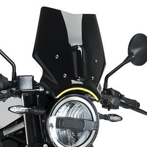 Nakensykkelskive egnet for Husqvarna Svartpilen 401 17-24 svart frontrute Puig New Generation Sport 9702N