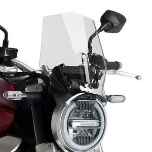 Naken sykkelskjerm egnet for Honda CB 1000 R 18-24 klar frontrute Puig New Generation Sport 9748W