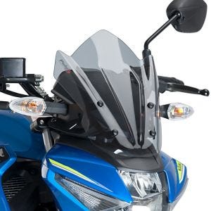 Naken sykkelskjerm egnet for Suzuki GSX-S 125 17-21 røykgrå frontrute Puig New Generation Sport 9873H