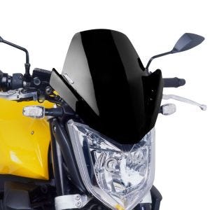 Naken sykkelskjerm egnet for Yamaha FZ1 06-15 svart frontrute Puig New Generation Sport 4119N