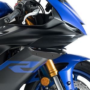 Vinge egnet for Yamaha YZF-R6 17-20 svart Puig Downforce Sport Spoiler 1946N