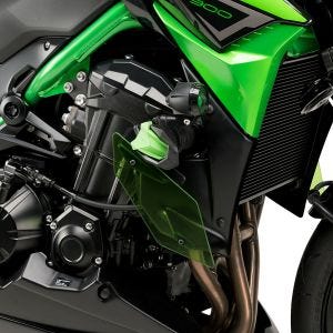 Naken side downforce spoilersett som passer for Kawasaki Z900 17-22 grønn Puig 20284V