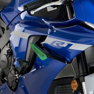 Vinge egnet for Yamaha YZF-R1 20-24 grønn Puig Downforce Sport Spoiler 20297V