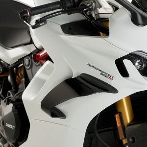 Sett med Downforce Race sidespoilere egnet for Ducati PANIGALE V4 18-22 svart Puig 20431N