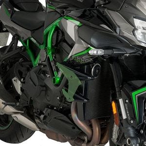 Naken side downforce spoiler sett som passer for Kawasaki Z H2 20-22 grønn Puig 20832V
