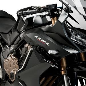Sportsside downforce spoilersett som passer for Honda CBR650R 19-22 svart Puig 21333N