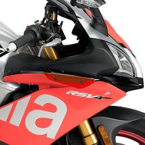Vinge egnet for Aprilia RSV4 RR / RF 15-20 rød Puig Downforce Sport Spoiler 2334R