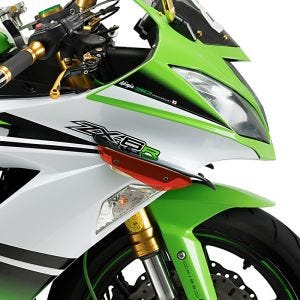 Vinge egnet for Kawasaki ZX-6R / 636 09-16 rød Puig Downforce Sport Spoiler 3162R