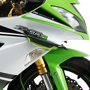 Vinge egnet for Kawasaki ZX-6R / 636 09-16 grønn Puig Downforce Sport Spoiler 3162V