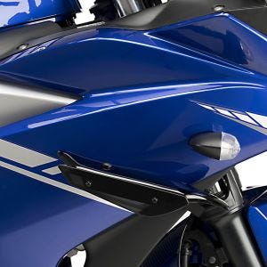 Vinge egnet for Yamaha YZF-R3 15-18 svart Puig Downforce Sport Spoiler 3171N