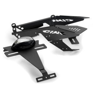 Nummerskiltholder Nummerskiltholder med LED egnet for Honda CBR600RR 03-16 svart Puig 4453N