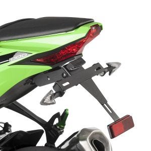 Nummerskiltholder Nummerskiltholder med LED egnet for Kawasaki ZX-10R 04-22 svart Puig 8726N