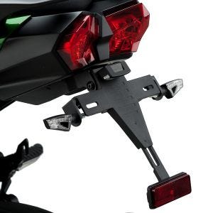 Nummerskiltholder Nummerskiltholder med LED egnet for Kawasaki NINJA H2 SX 15-20 svart Puig 9707N