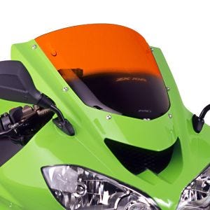 Racing skjerm egnet for Kawasaki ZX-10R 04-05 Oransje kåpeskjerm Puig 1657T