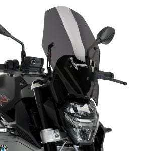 Naken sykkelskjerm egnet for BMW F 900 R 20-24 mørk tonet frontrute Puig New Generation Touring 20361F