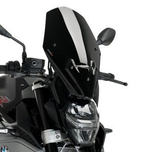 Naken sykkelskjerm egnet for BMW F 900 R 20-24 svart frontrute Puig New Generation Touring 20361N