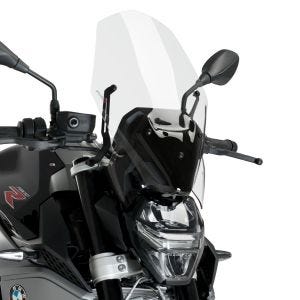 Nakensykkelskjerm egnet for BMW F 900 R 20-24 klar frontrute Puig New Generation Touring 20361W
